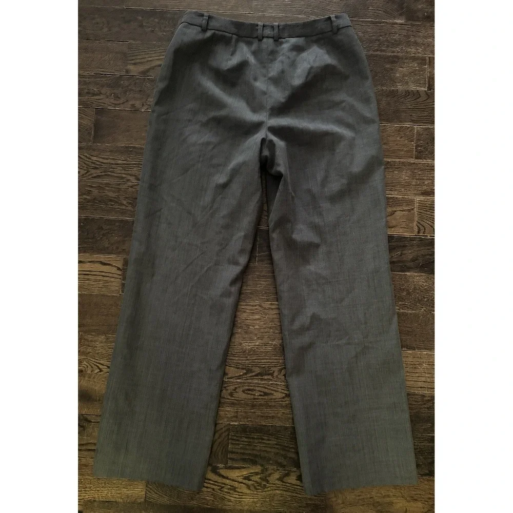 Ann Taylor Loft Women's Lined Pants Gray Size 8 Straight Leg Mid Rise